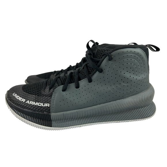 Under Armour Jet Sneakers HiTop 3022051-001 Black Gray Basketball Size: 10 - Picture 6 of 14